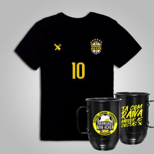 camiseta manual do mim acher e caneca manual do mim acher